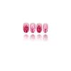 24pcs Short Press On Nails With Heart Flame Designs Acrylic False nail For Women And Girls Easy To Apply And Remove
