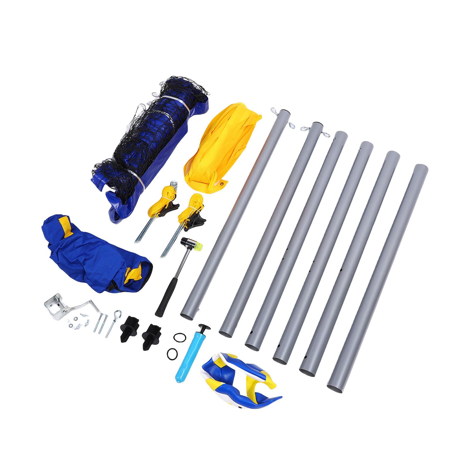 

Volleyball Net Outdoor Heavy Duty Aluminum Pole Water Proof Professional Portable Volleyball Net Set for Backyard Beach Grass