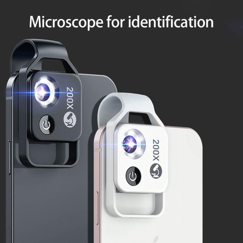 High Resolution Optics Easy Carry Microscope Featuring CPL Filter & 200x Zoom Build in LED Light for Reduced Reflection