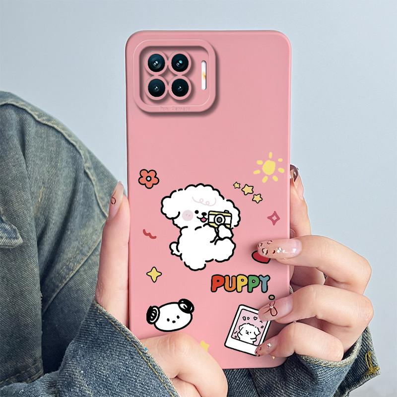 For OPPO Reno4 Lite Reno4 F Phone Case Reno 4 Lite 4F Cover Soft Silicone Cartoon Funda Lovely Panda Flower Printed Coque Casing