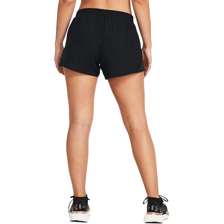 Under Armour Loose Fit Elastic Pattern Printed Straight Leg Sports Shorts Women Shorts Black 1382438-001