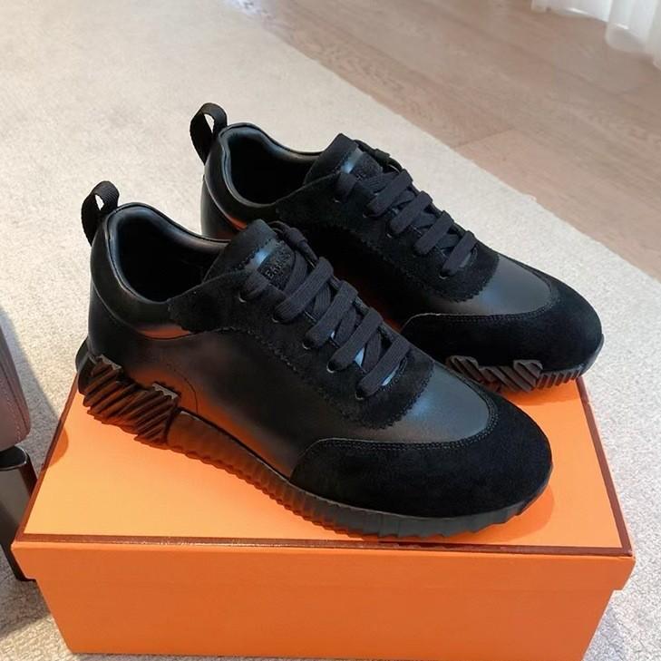 Large Size Men's Shoes H Sports Shoes Couple Style Lace-up Leather Fashion Casual Shoes Tide