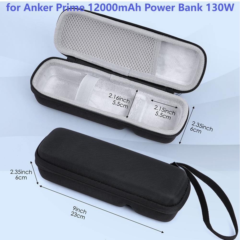 Carrying Case Shockproof Travel Protective Case EVA Anti-scratch Hardshell Case for Anker Prime 27650/20000/12000mAh Power Bank