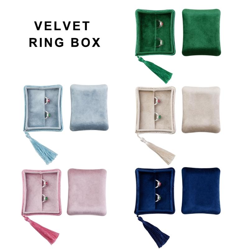 Velvety Jewelry Box Portable Travel Case Organizers with Multi Layer Compartments for Rings Necklaces Earrings