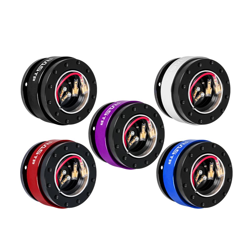 MUGE-Car Steering Wheel Snap Off Quick Release Hub Adapter Boss Kit Aluminum For 6-Hole Steering Wheel Hub Car Accessories QR030