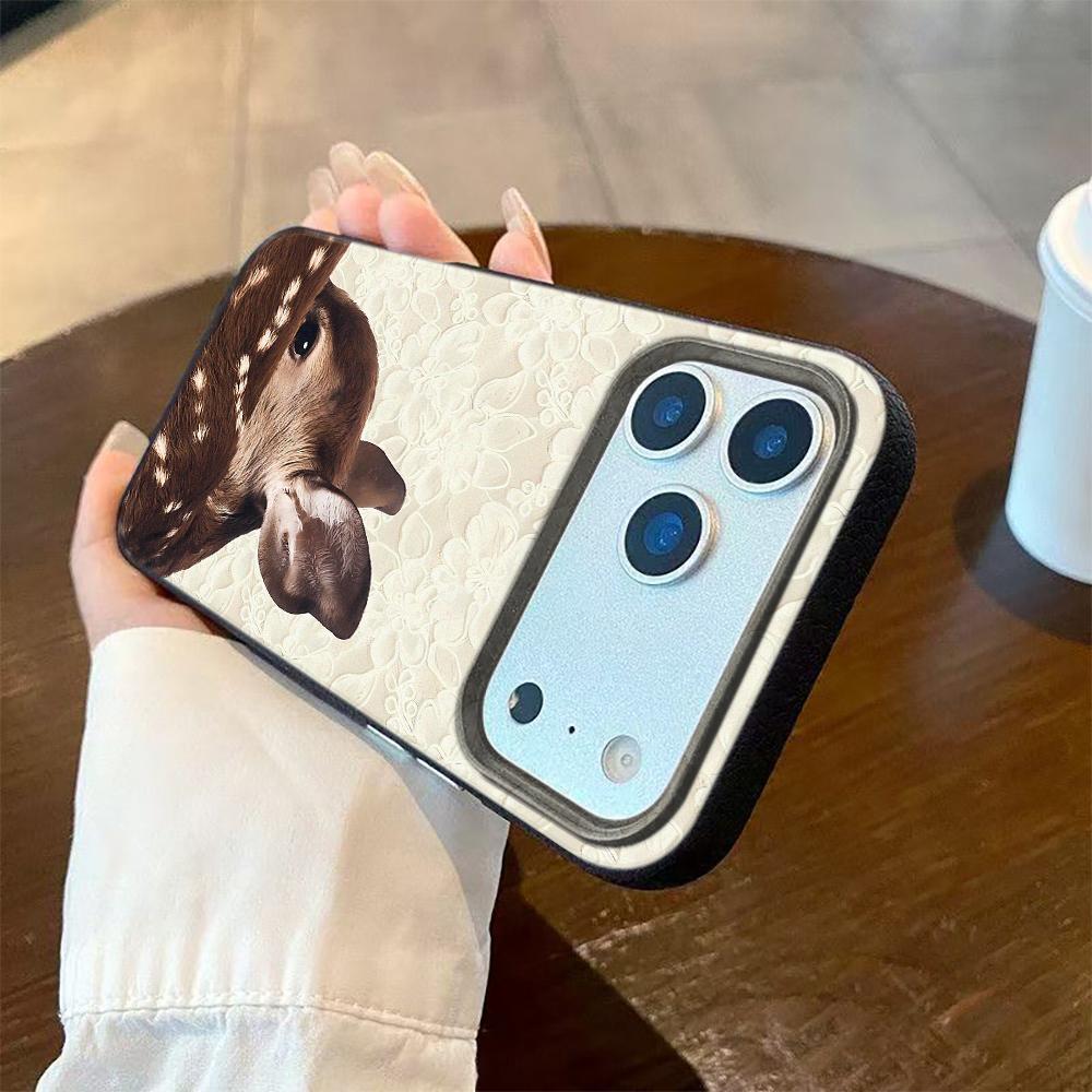 

Lace Moose Phone Case For IPhone 16 15 14 13 12 11 Pro Max 17 Air 14 Plus Soft Shockproof Bumper Silicone Back Cover iPhone XR