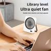 Silent Mini Desktop Fan with Digital Display 5 Speed Wind USB Rechargeable Portable Fan Low-noise Brushless Motor Foldable Fan