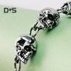 Unisex Bracelet Skull Pendant Vintage Punk Style Lobster Clip Alloy High Polish Gothic Wrist Jewelry Halloween Cosplay Parties Bangle