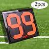 2 Pieces Soccer Football Substitution Board Outdoor Sports Fluorescent Display Manual Flip Durable