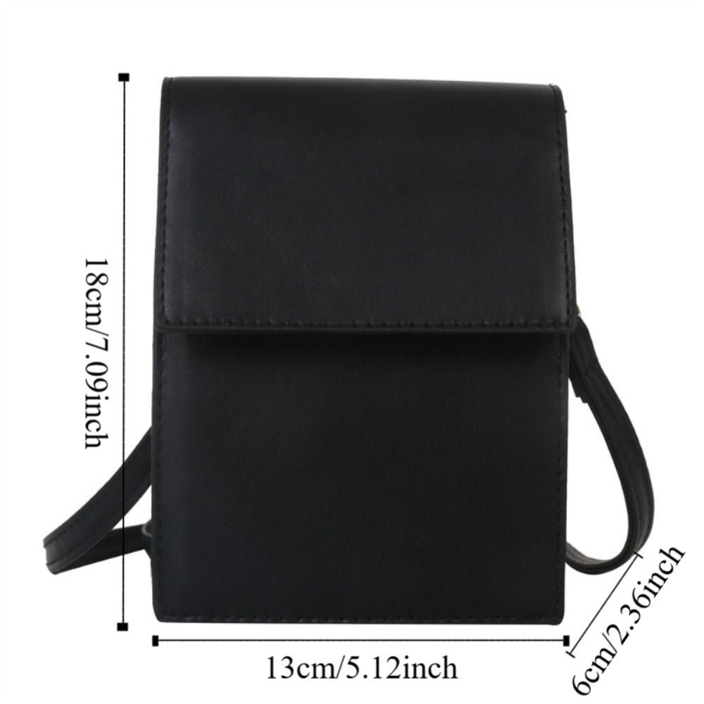 Simple Crossbody Tote Bag PU Leather Mini Phone Bag Ins Small Shoulder Bag  Women