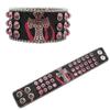 Trendy Personalized Rhinestone Bracelet Design Diamond-encrusted PU Leather Bracelet