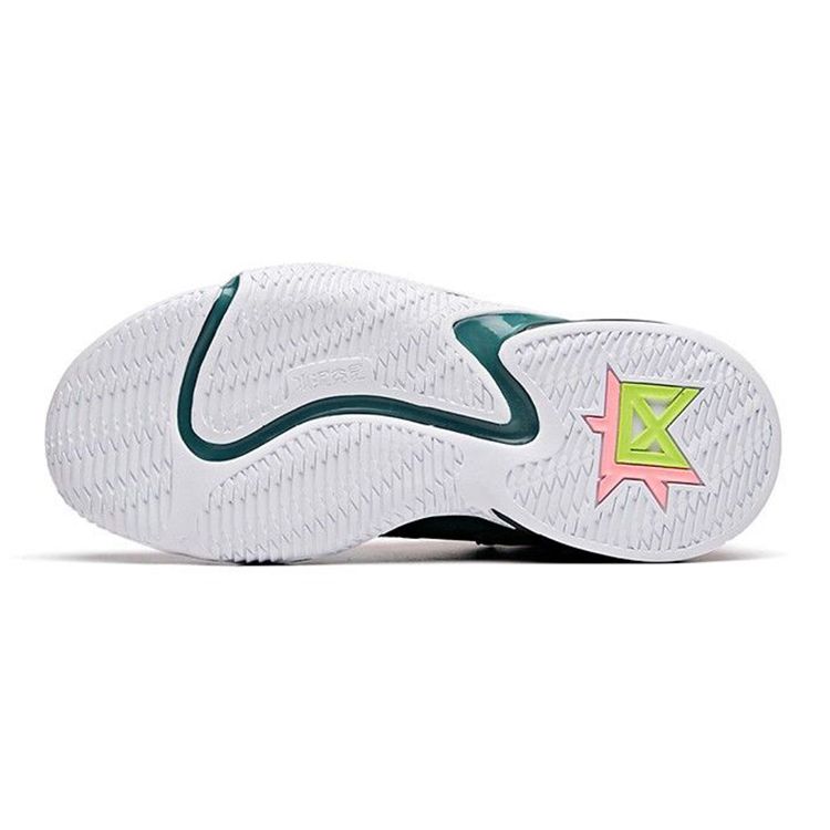 Anta Crazy Tide 2 Durable Breathable Mid-Top Basketball Shoes Kids Sneakers Green Pink 312031109-1