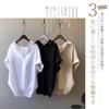 short short sleeve figure cut and for summer [LrisIuza Echo] Shirts, blouses, women's tops, sleeves, plain, wrap, everyday, casual, thin, slimming,