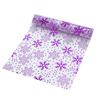 Household Snowflake Pattern Christmas Foil Table Runner Glitter Organza Tablecloth Translucent Rustic Tables Cover Banquet