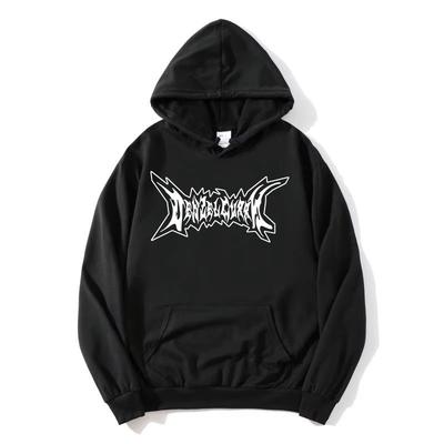 Bluzy z kapturem Denzel Curry Logo Graphic z długim rękawem Polarowe bluzy z kapturem Codzienne Damskie Męskie Unisex Streetwear Sudaderas Damskie Top