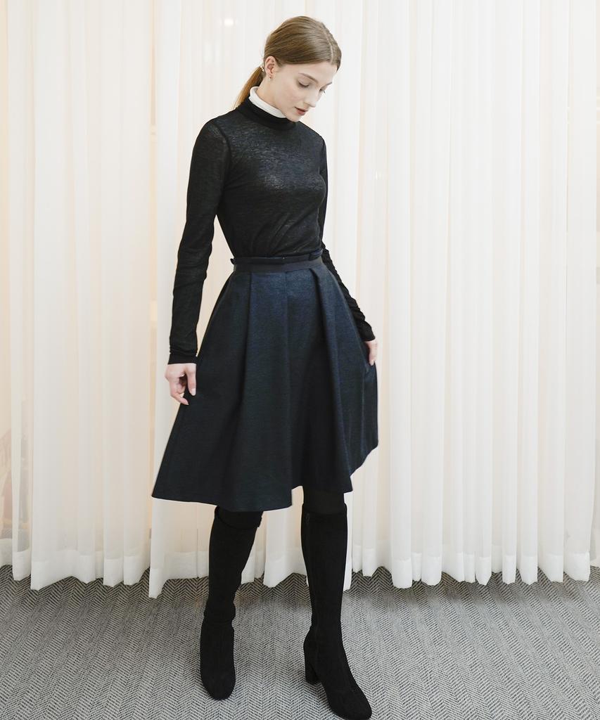 Tina Blossom Flip Grey Skirt