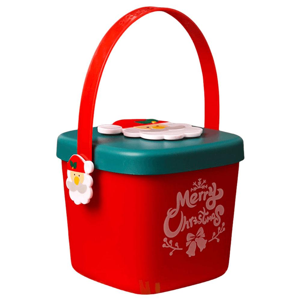 Weihnachts-Süßigkeitenbehälter mit Griff, Goody Buckets, Mehrzweck-Geschenkbox für Festivals, Weihnachten, Winterferien, Partyzubehör
