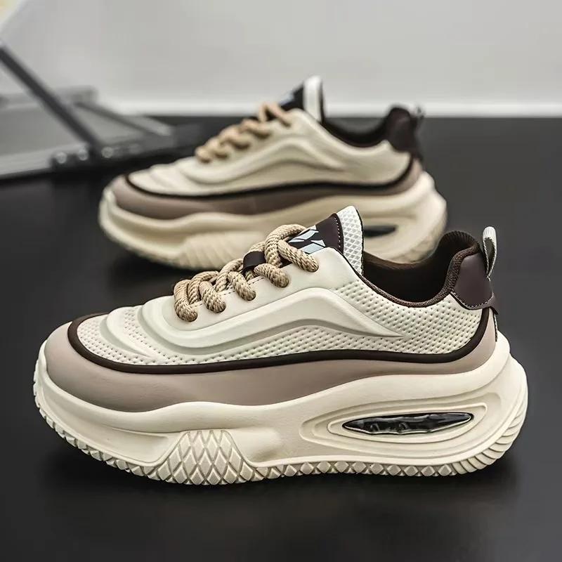 Fashion Men's Chunky Sneakers Autumn New Casual Shoes Air Cushion Heighing Increased Sport Running Shoes for Men Shoes