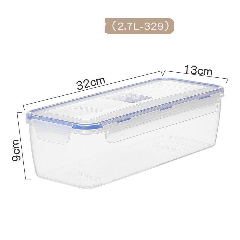 ZISIZ 2.7L Rectangular Plastic Food Storage Container Set