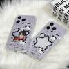 Taro Purple Puppy Phone Case with Card Holder for 12-17 Pro Max