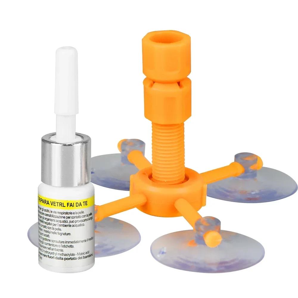 Car Windshield Repair Kit Quick Fix Car Cracked Windscreen Leave No Trace Repair Kit Sealer DIY Auto Window Screen Polishing Kit