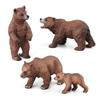 Mini Brown Bear Family & Farm Animal Toy Set