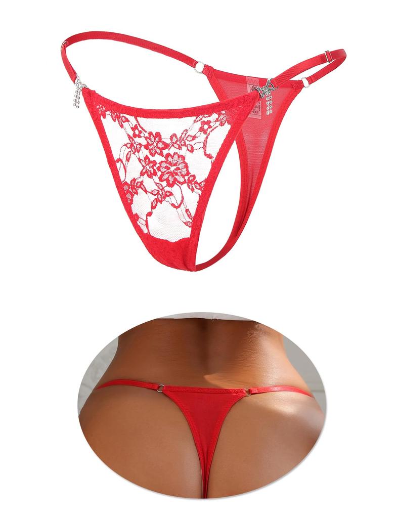 OhyeahLady Plus Light Tiny Adjustable Lace Breathable Size 2XL Women's T-Back, Size, Stone, Sexy, G-String, Underwear, Cute, See-Through, Panties,
