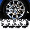 Car Sticker 2025 Hot 4Pcs 56/60mm Car Tire Hub Center Cap Wheel Cap Badge Sticker For Skoda S Fabia Superb Octavia Rapid Karoq V