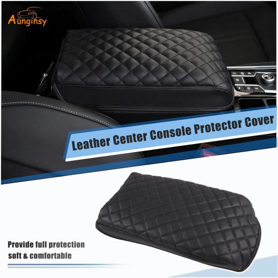 Aunginsy Car Leather Center Console Protector Cover Compatible with Kia Sorento 2021-2025 Center Console Armrest Seat Box Cover Cushion Lid Protector