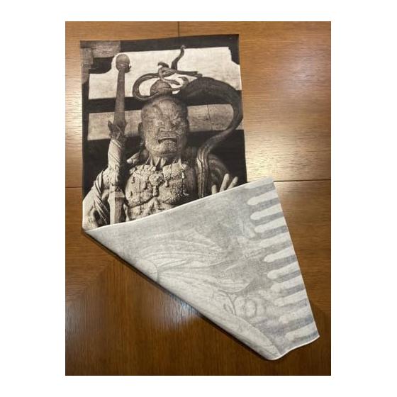 Ukiyo-e Tenugui Cloth Set: Kongo Rikishi (Agyo & Ungyo) Statues