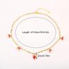 Mushroom Shape Strawberry Necklace Copper Zircon Sweet Necklace Simple Necklace  For Girl