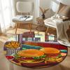 Decorative Round Fox Multicolor Rug Pad, Non-Slip Floor Mat for Family Room