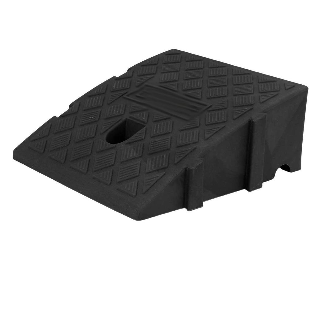 Einfahrtsbordsteinrampe 13 cm Höhe Tragbar Leichtgewichtig Schnallendesign Rutschfeste strukturierte Bordstein-Einfahrtsrampe für Autos Karren Motorräder Fahrräder