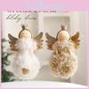 Enfeite de Pelúcia de Anjo Menina de Natal Com Desenho Fofo de Desenho Animado Para Decoração de Feriado
