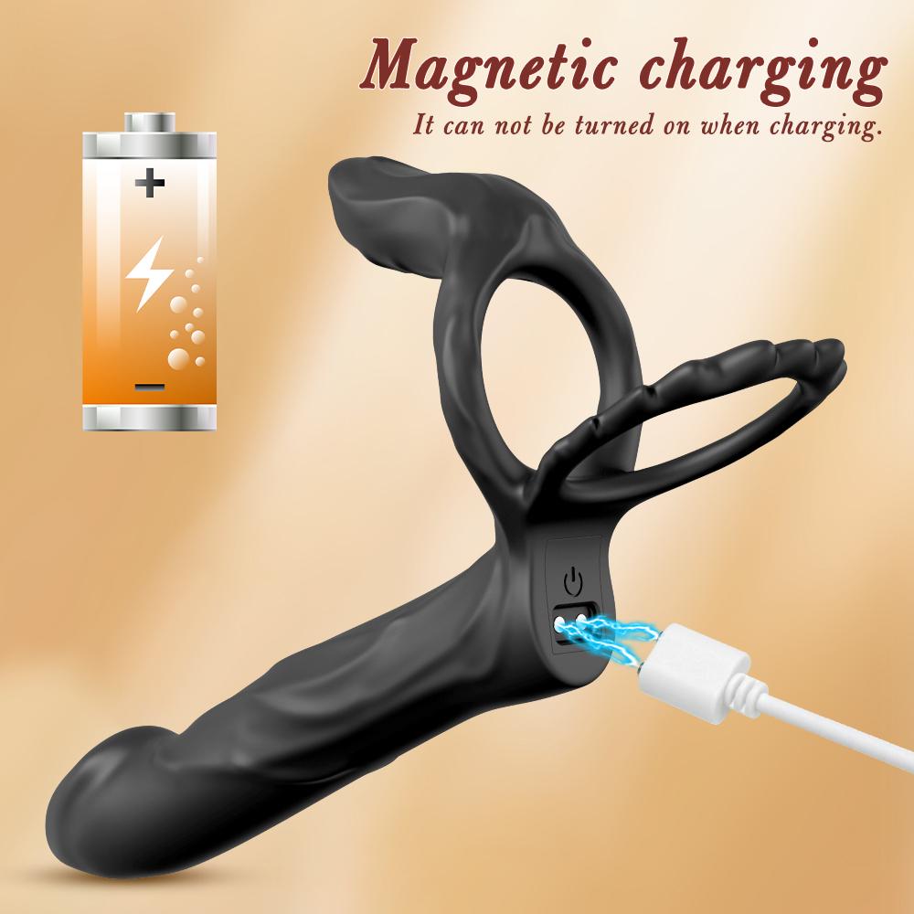 Anal Plug Dildo Vibrating Double Penetration Butt Plug Vibrator Cock Ring For Men Strap On Penis Vagina Sex Toys For Couples