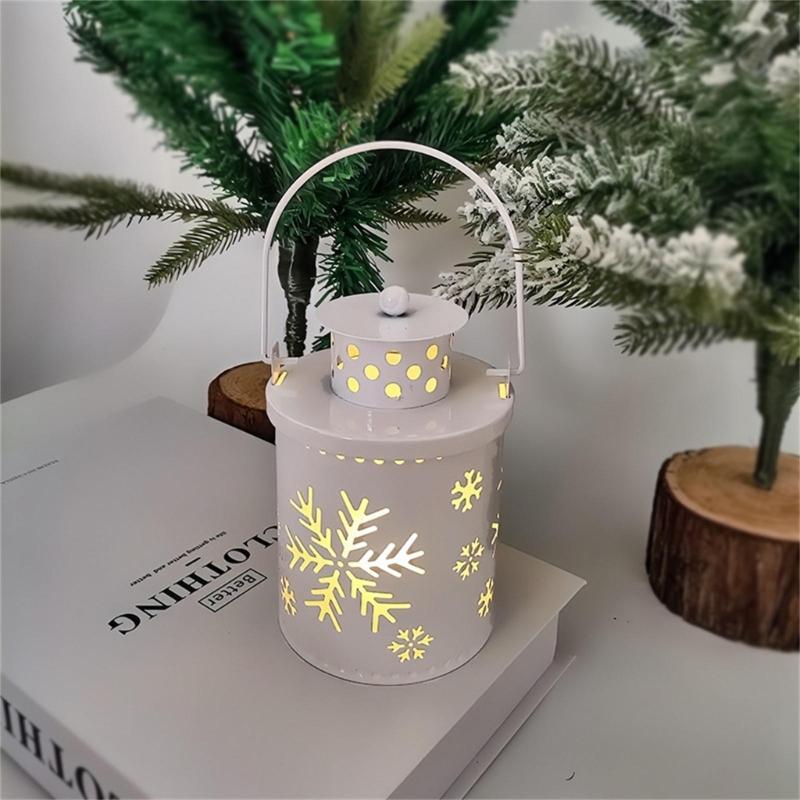 LED Candle Lanterns for Christmas Decoration Vintage Tabletop Lanterns Enhances Your Christmas Atmospheres for Garden