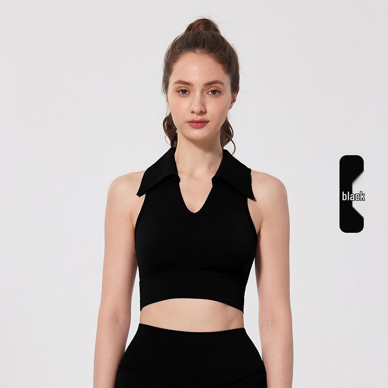 

Women s Breathable Slim-Fit Yoga Tank Top with Integrated Straps & Chest Pads Large