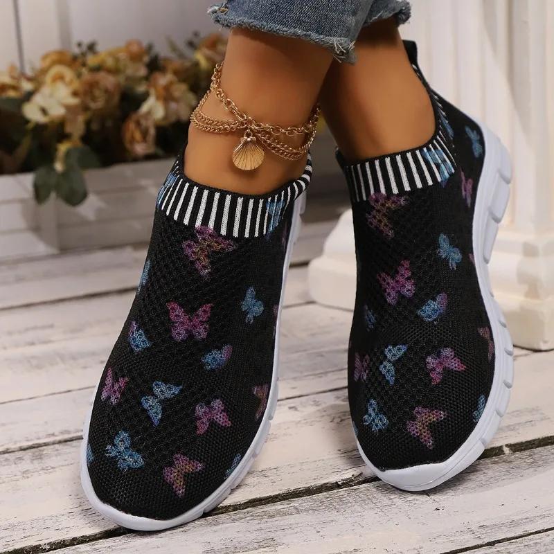 2024 New Fashion Women's Sports Shoes Mesh Breathable and Comfortable Spring and Autumn Shallow Round Toe Sports Shoes