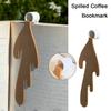 1/2 PCCreative Creative Spilled Coffee Bookmark Funny Book Lovers Gifts Coffee Cup Spill Bookmark Bookmarks Gift for Kid