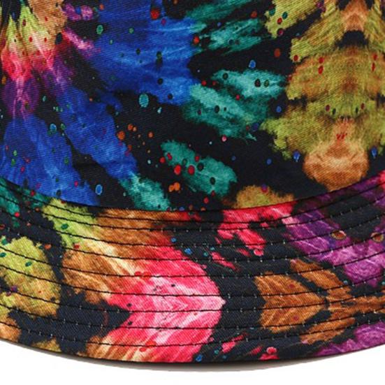 Sun Hat Tie-die Printed Reversible Double-sided Men and Women Bucket Hats for Hunting