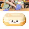 Children"s Cartoon Container 700ml Double Insulation Microwaveable Toddler Lunch Box for Picnic