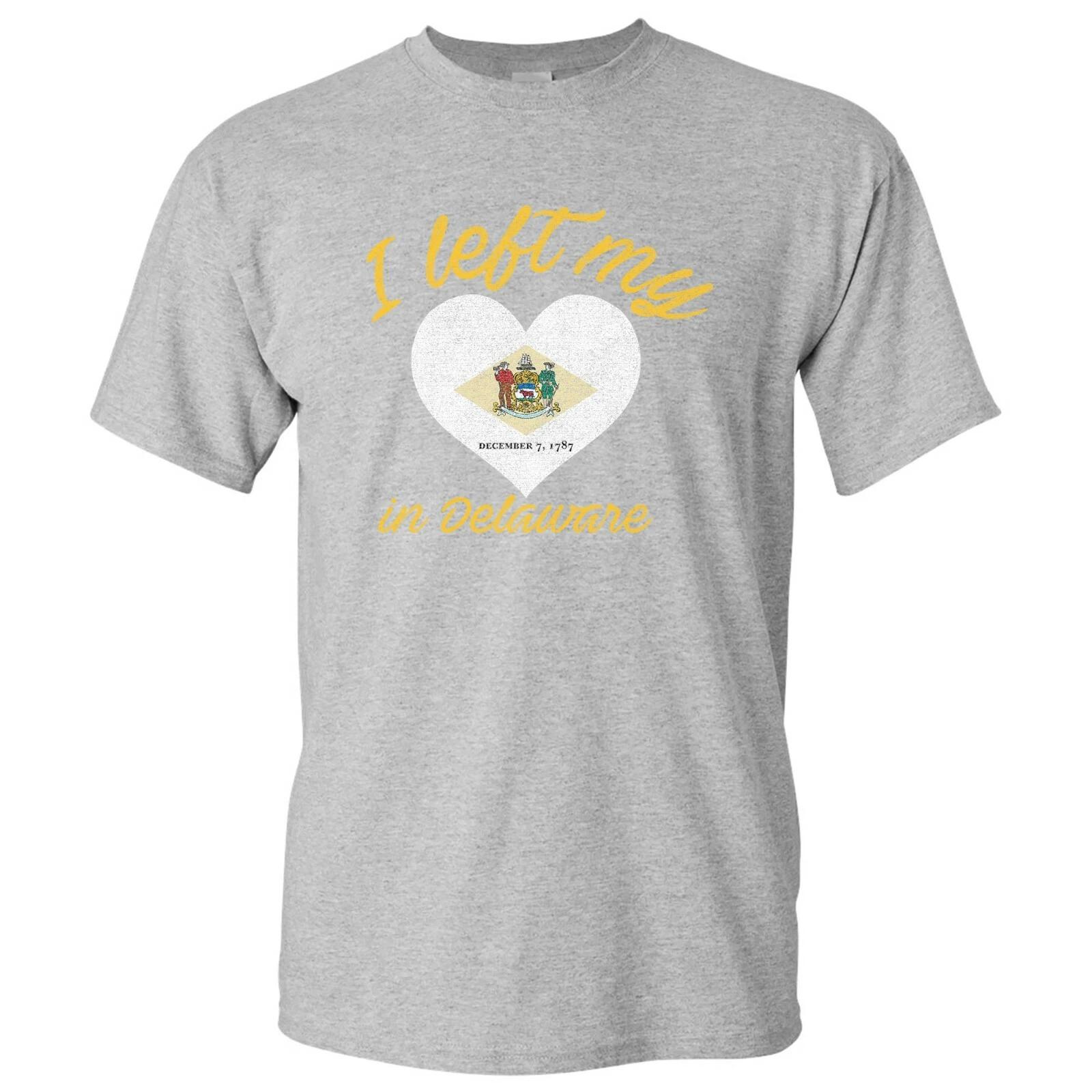 I Left My Heart In Delaware- Hometown Pride T-Shirt - Sport Grey M
