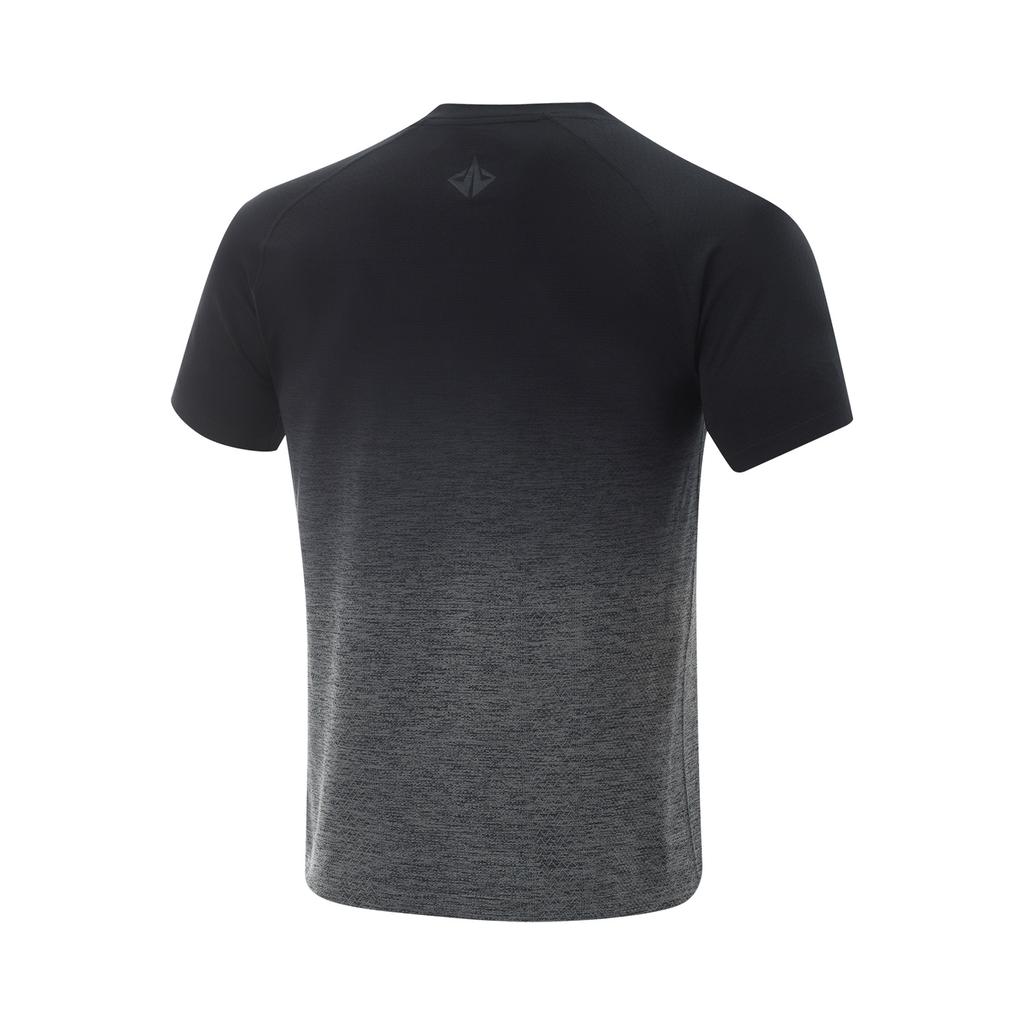 Дышащая универсальная повседневная футболка с коротким рукавом Li Ning Мужские топы Черный Серый ATSV049-7
