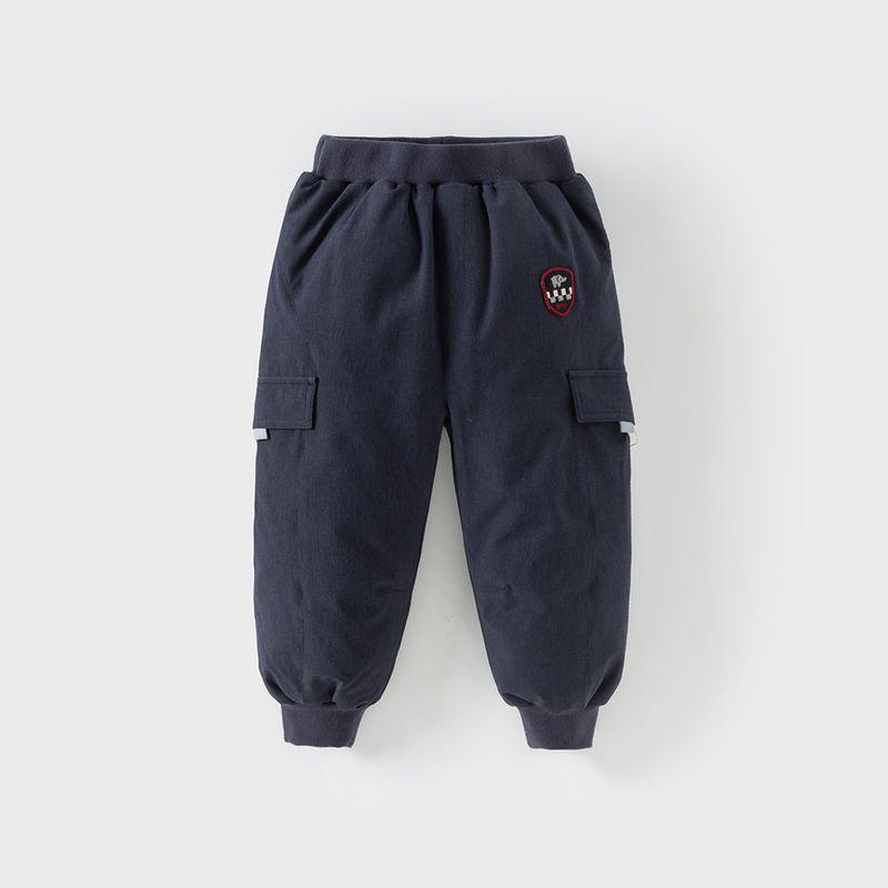 [Antibacterial down] David Bella Children s down Pants 2026 Winter New Style Boys  Waterproof Pants for Older Children Denim Blue [Ready Stock] 140