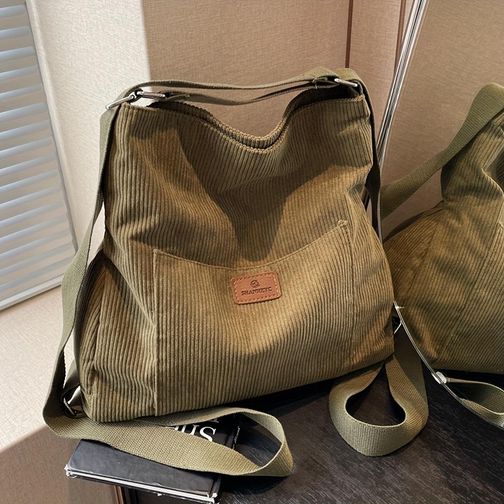 

Women s Casual Handbag Backpack, Fashi Solid Color Large Capacity Handbag, Trendy Crossbody Bag, Versatile Tote Multi-Purpose зелений