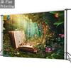 2D Fantasy Forest Storybook Backdrop Enchanted Woodland Photography Background Cloth