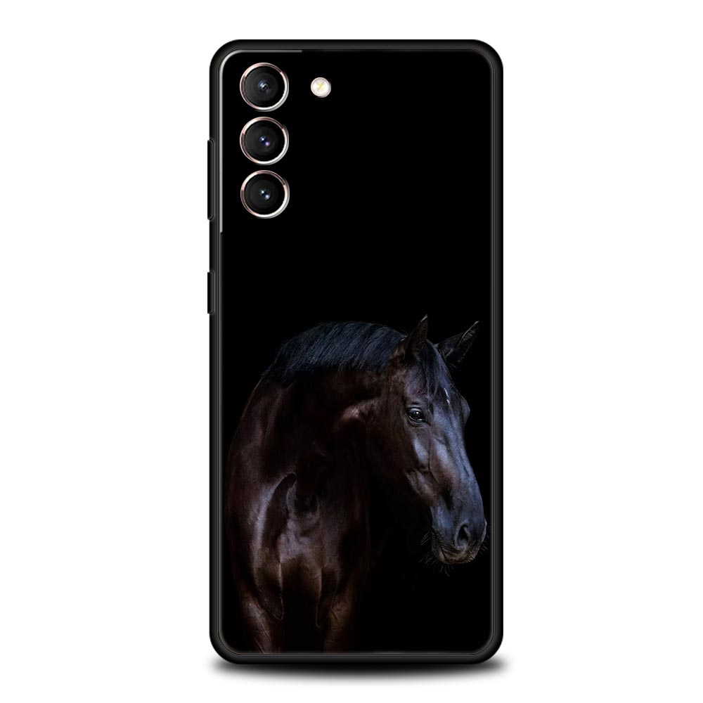 Pouzdro na telefon s divokými zvířaty Běžící kůň pro Samsung Galaxy S24 S23 S22 S20 Ultra S21 FE 5G S10 S9 Plus S10E Měkký silikonový kryt