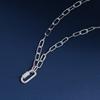 APM Monaco Chain Chain Design Is Fashionable, Simple and Personalized. Necklace, Same Style for Men and Women, Couple Style, Silver AC5702OX