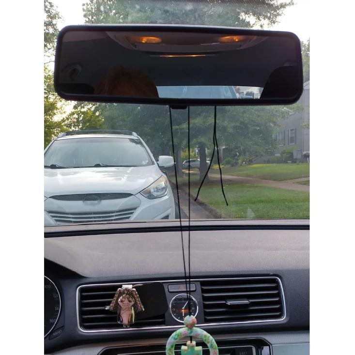 Black Rear View Interior Mirror Compatible with VW Golf MK4/MK5/MK6 Jetta Passat B5 Bora Rearview Mirror, Replace 18D 857 511, 3C0857511, 3B0857511H,