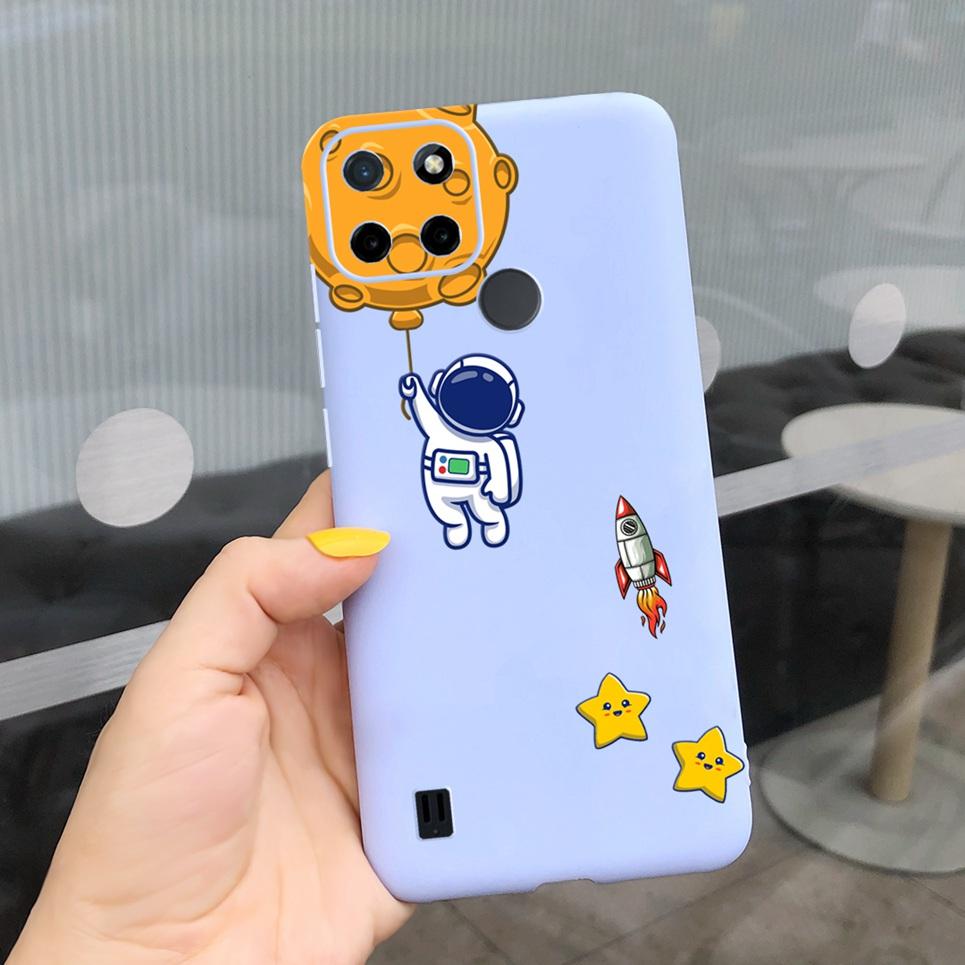 Dragon Cool Black Cases For Realme C25s C25Y Case Cartoon Animals Soft Silicone Matte Bumper On Realme C25Y C 25 Y S Candy Color